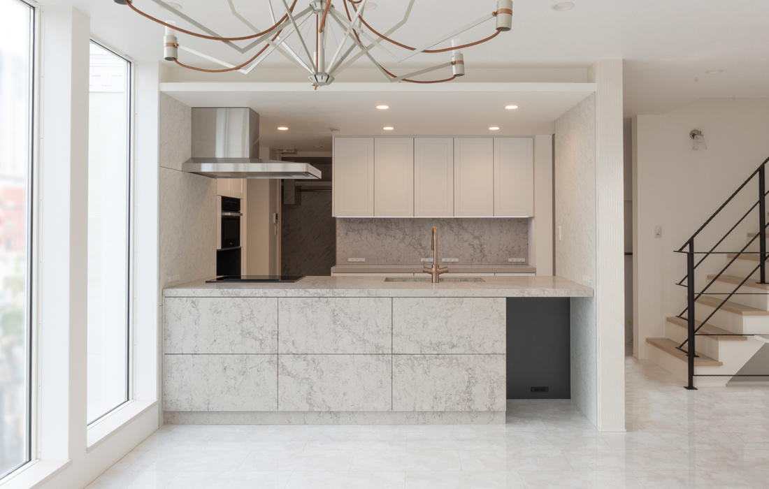 6046 Mooaland Fog オープンキッチン ワークトップ