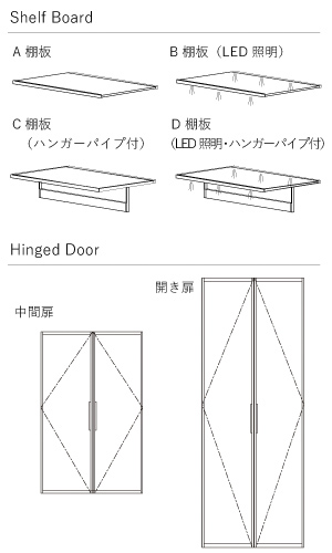 Raiki The Cabinet　棚板　チェストイメージ