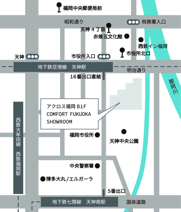 Raiki　Caesarstone　福岡ショールーム　地図