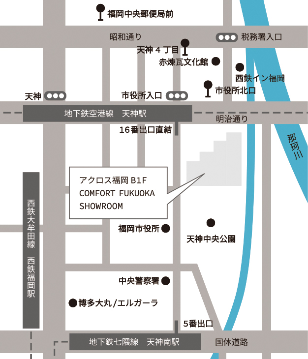 Raiki　Caesarstone　福岡ショールーム　地図