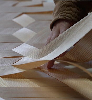 AJIRO-DOOR CH Almajiro-亀甲-ウォルナット クリア塗装