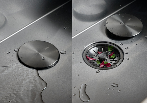 Rivet シンクと同色のストレーナーと排水カバー